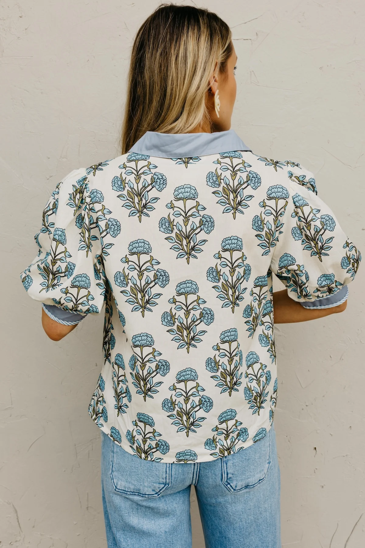 The Jorge Floral Puff Sleeve Blouse - Image 9