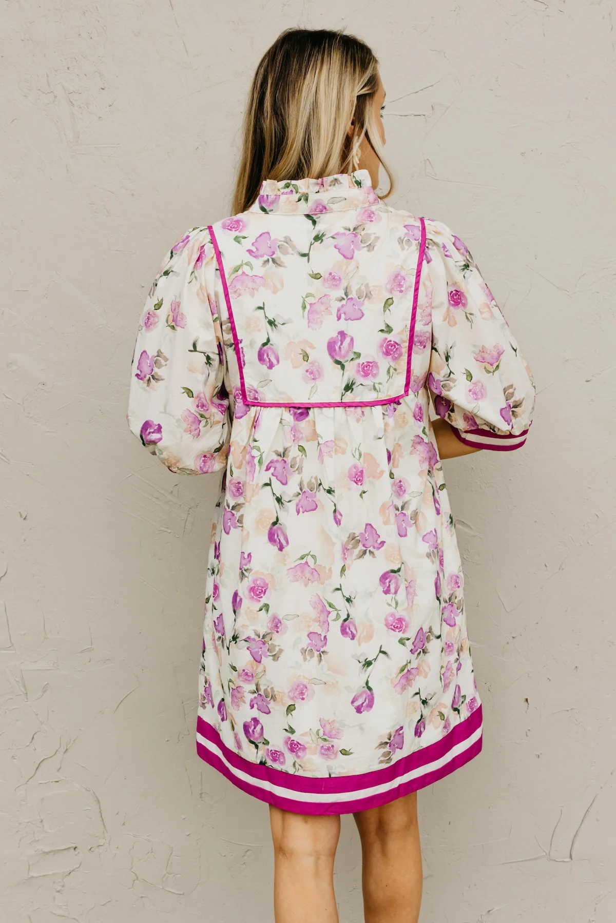 The Josue Floral Trim Detail Mini Dress - Image 9
