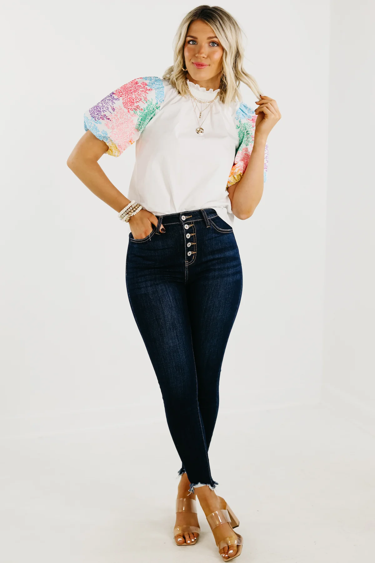 The Journey Embroidered Balloon Sleeve Blouse - FINAL SALE - Image 5