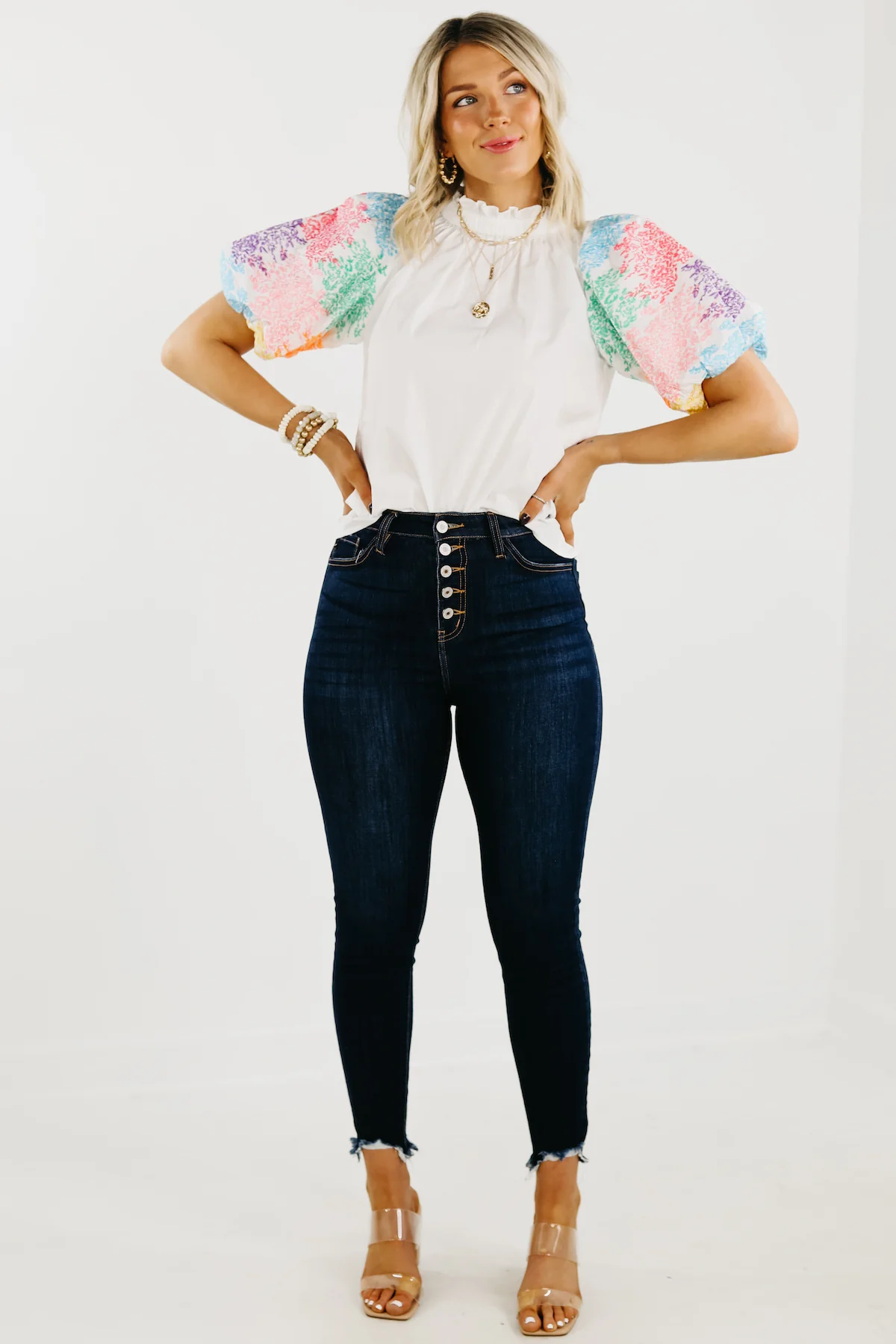 The Journey Embroidered Balloon Sleeve Blouse - FINAL SALE - Image 9