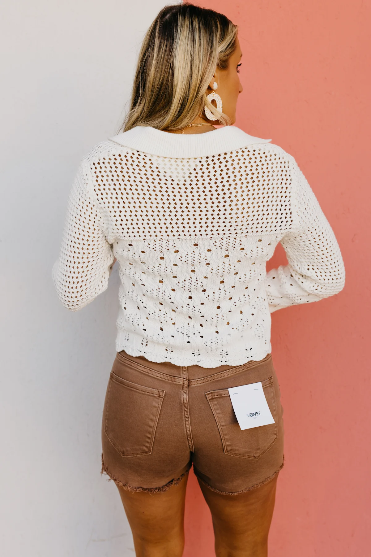 The Judah Collared Pointelle Sweater - Image 10