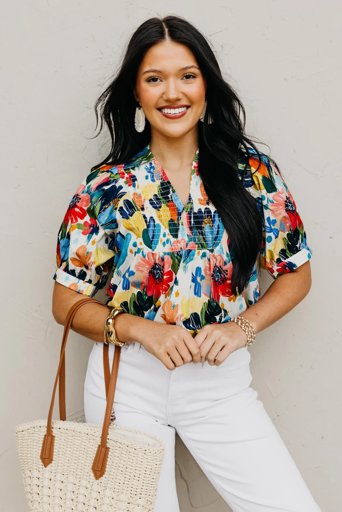 The Juliette Floral Smocked Top