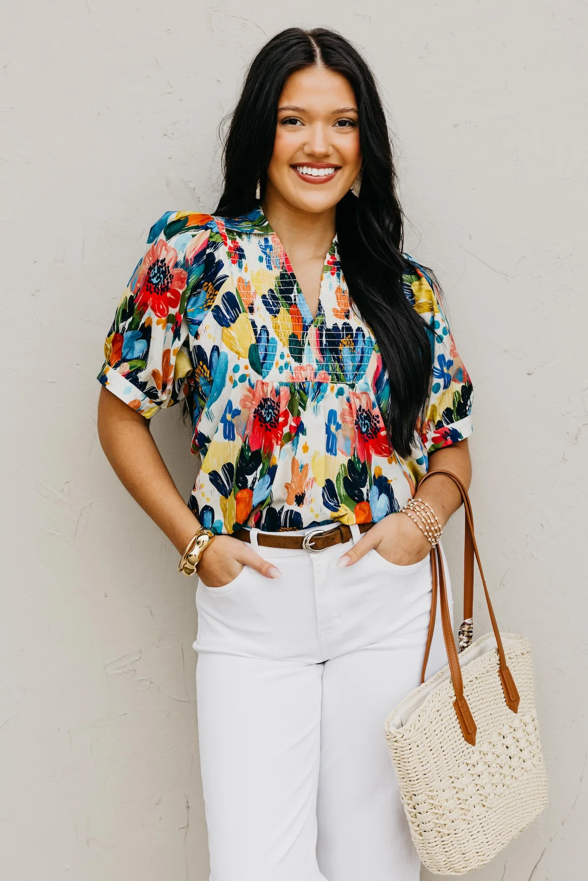 The Juliette Floral Smocked Top - Image 3