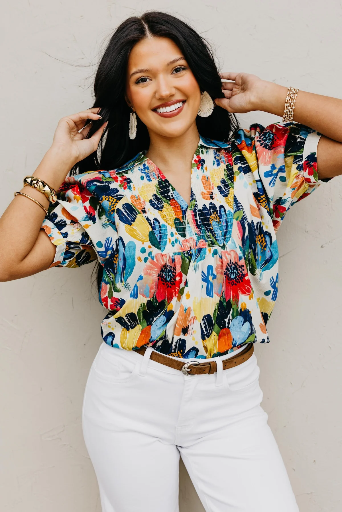 The Juliette Floral Smocked Top - Image 6