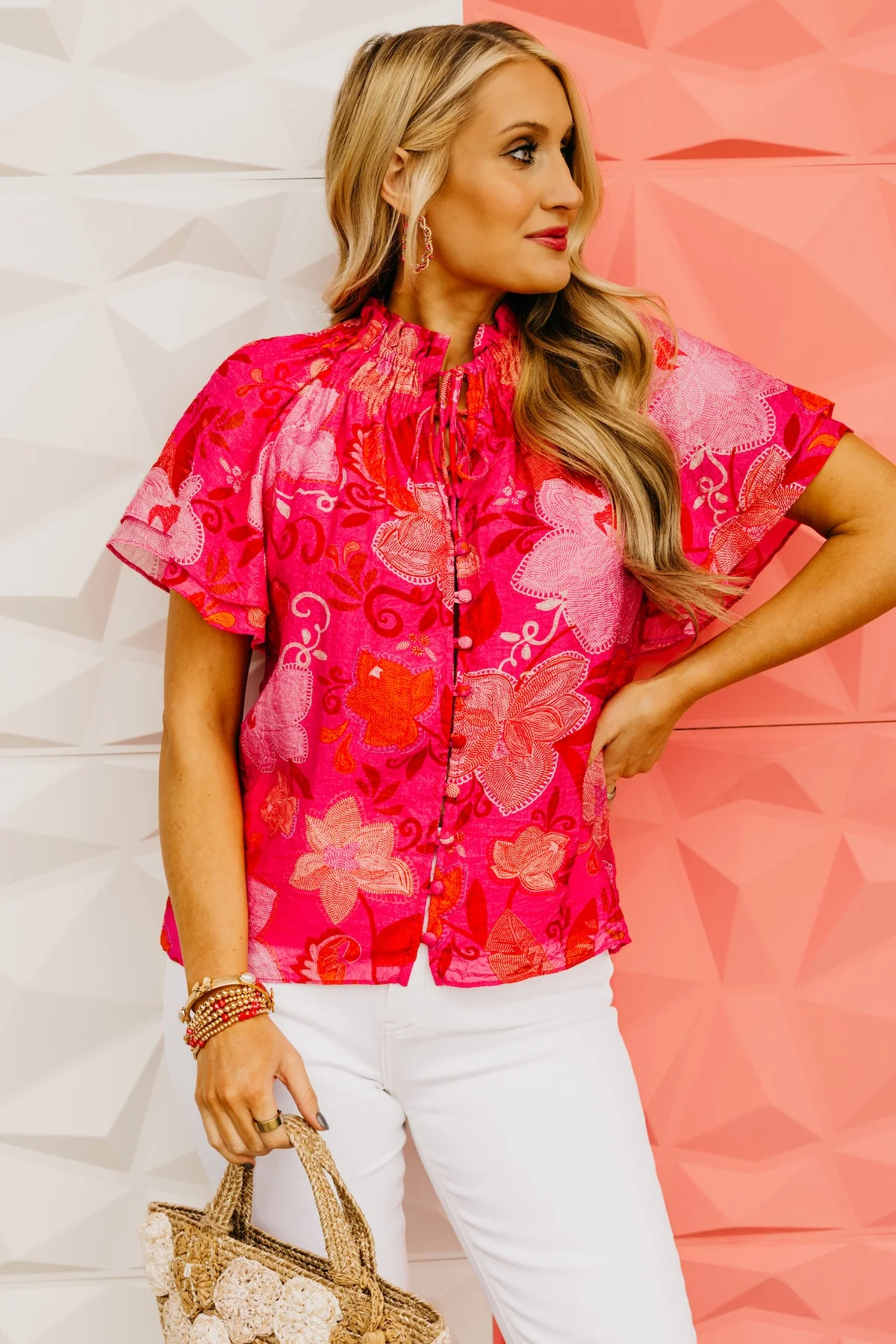 The Kaia Flutter Sleeve Floral Top - Image 7