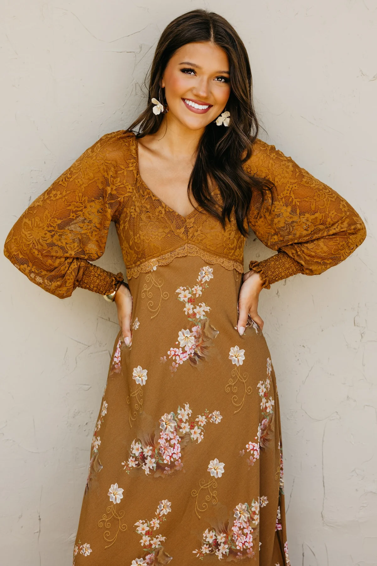 The Kaliyah Lace Floral Maxi Dress - Image 8