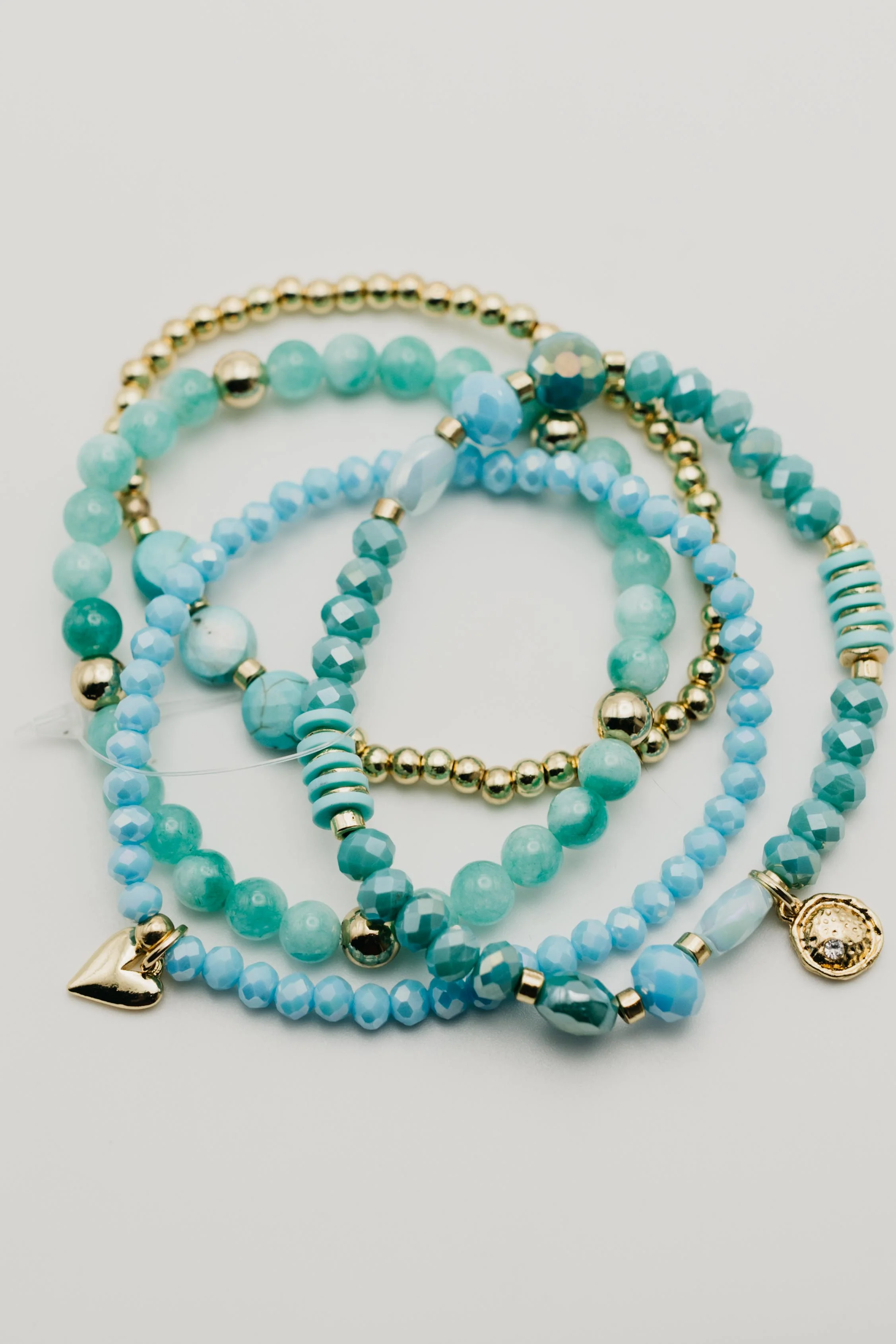 The Karson Heart Charm Bracelet Set