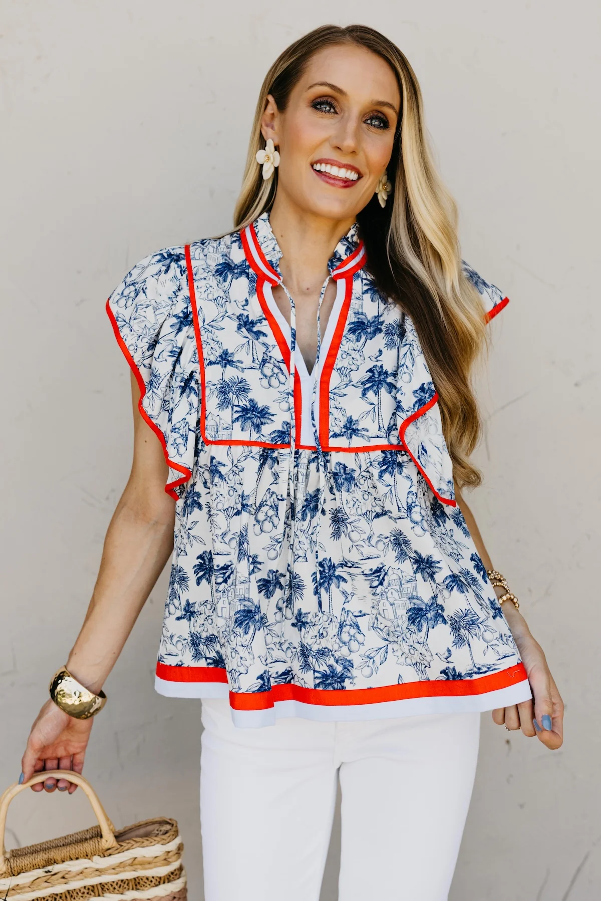 The Kasen Flutter Sleeve Top