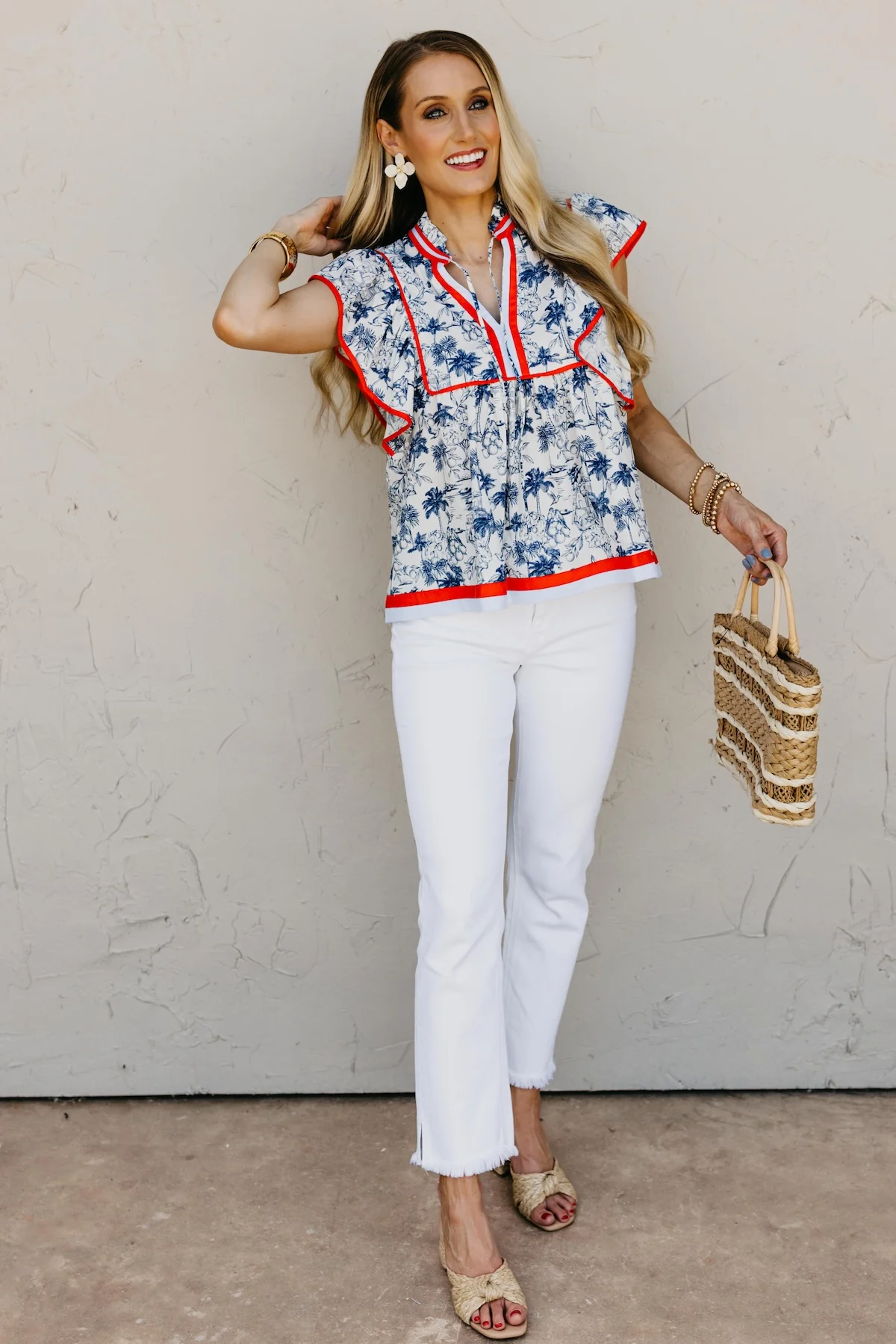 The Kasen Flutter Sleeve Top - Image 2