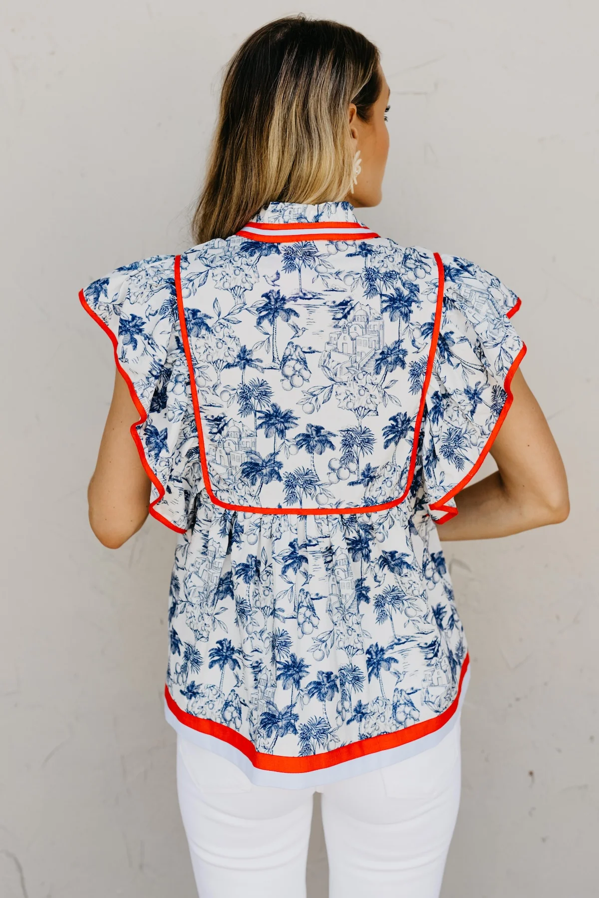 The Kasen Flutter Sleeve Top - Image 8