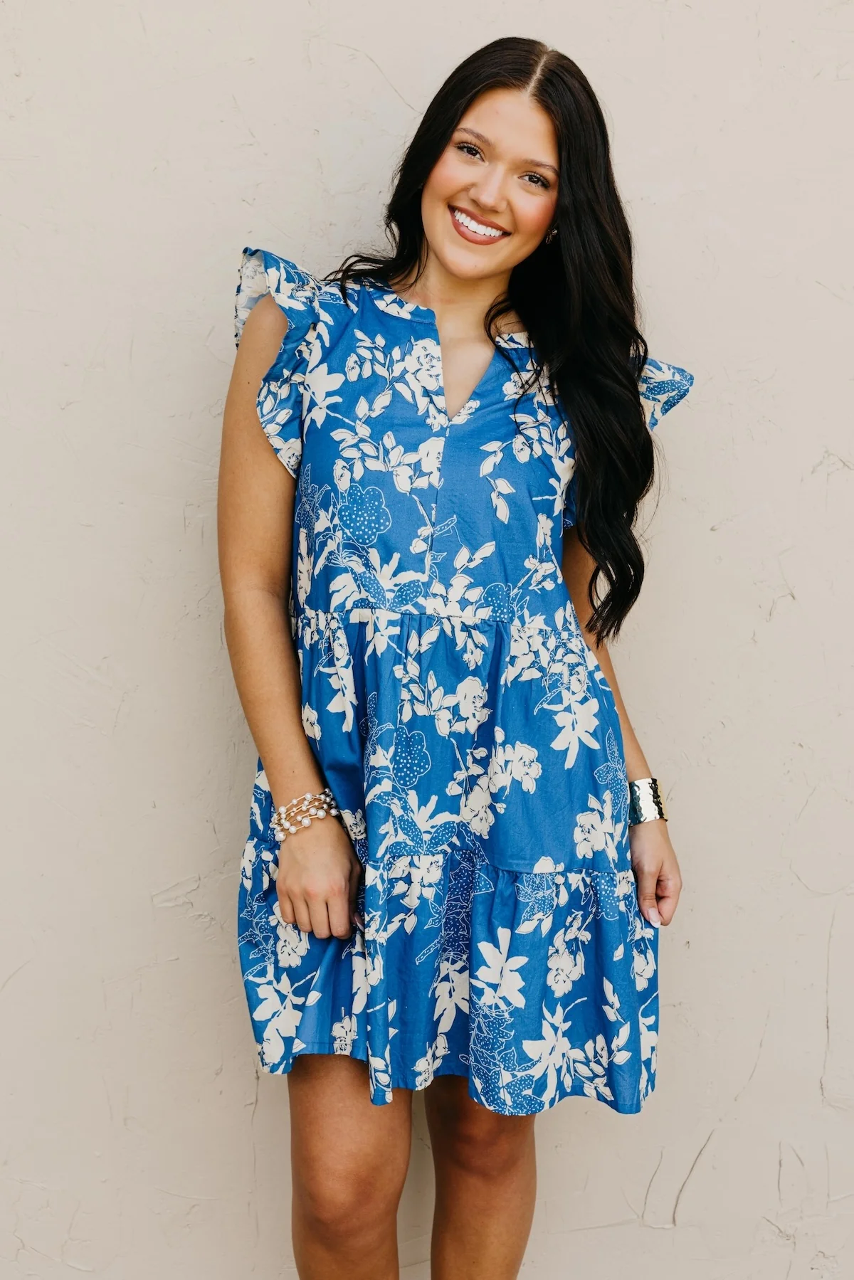 The Katalina Floral Tiered Mini Dress - Image 4