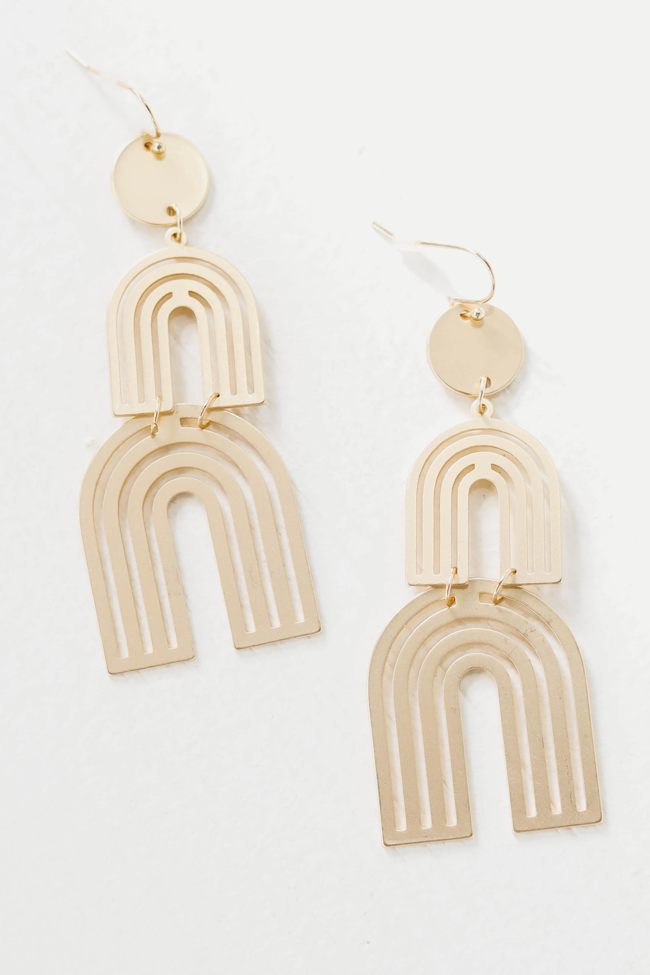 The Kathy Double Arch Drop Earring