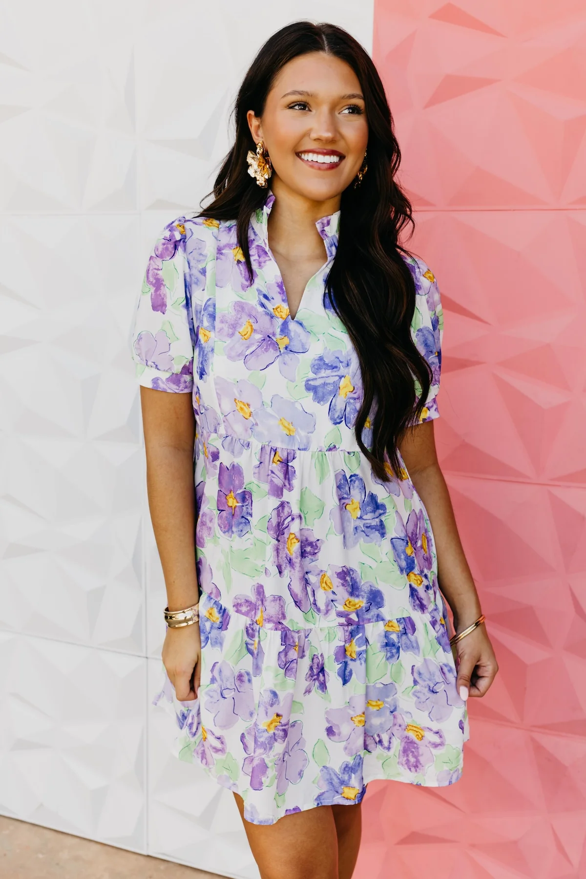 The Kayson Floral Tiered Mini Dress - Image 5