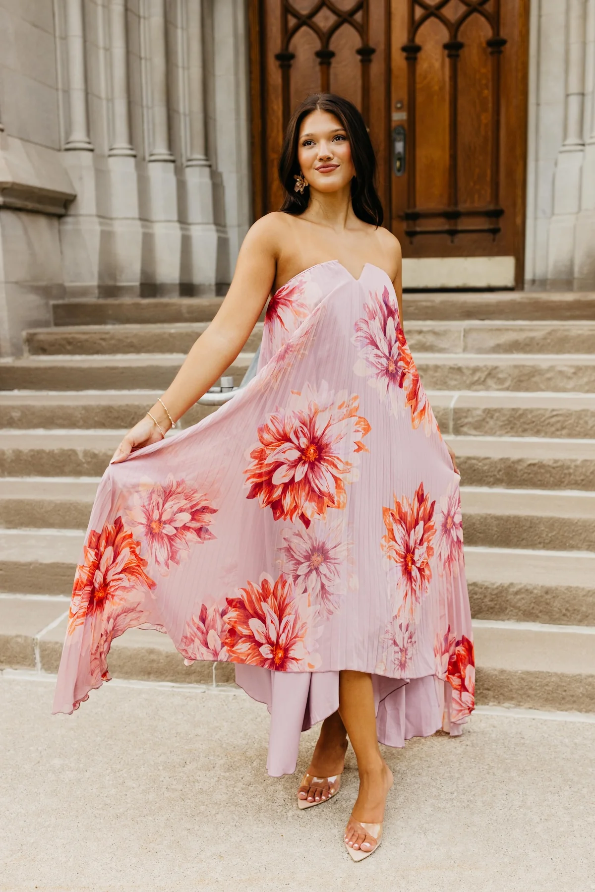 The Keira Pleated Floral Maxi Dress - Image 8