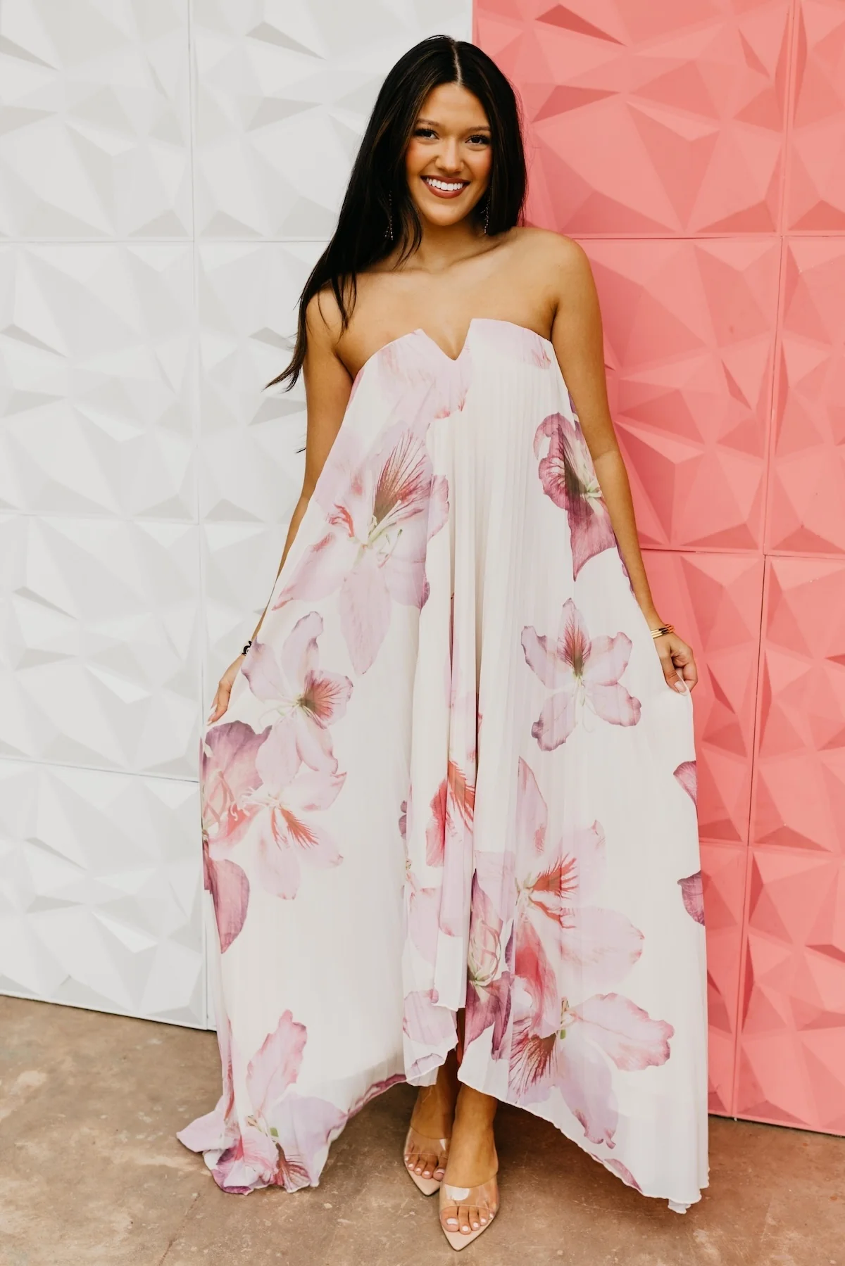 The Keira Pleated Floral Maxi Dress - Image 5