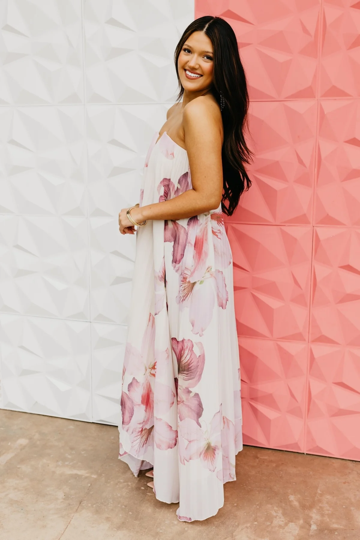 The Keira Pleated Floral Maxi Dress - Image 7