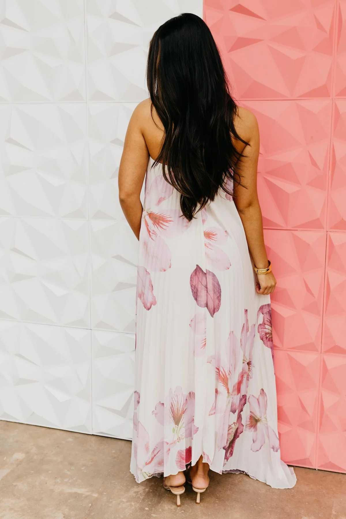 The Keira Pleated Floral Maxi Dress - Image 8