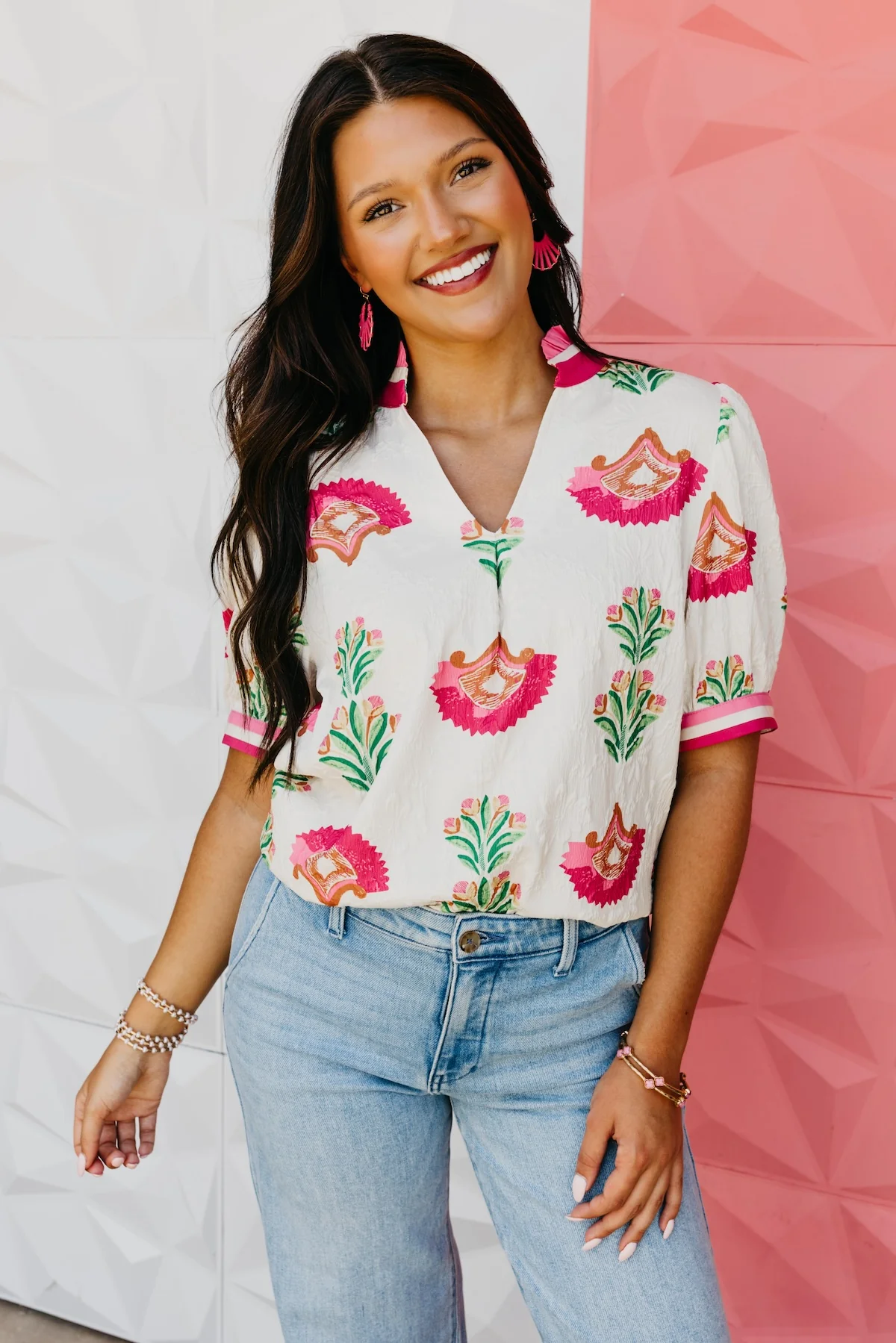 The Kelsey Floral Crepe Top - Image 3