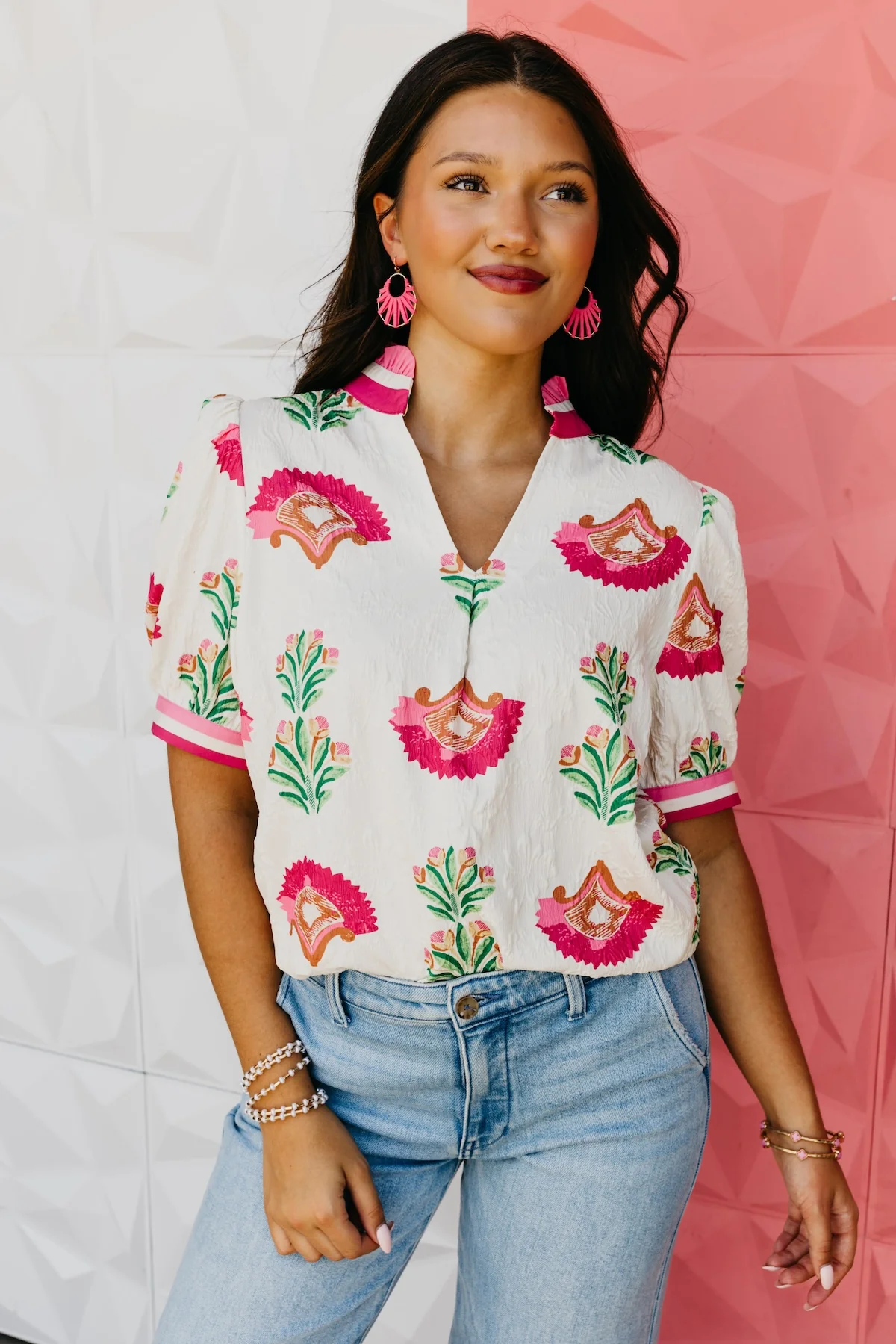 The Kelsey Floral Crepe Top - Image 6