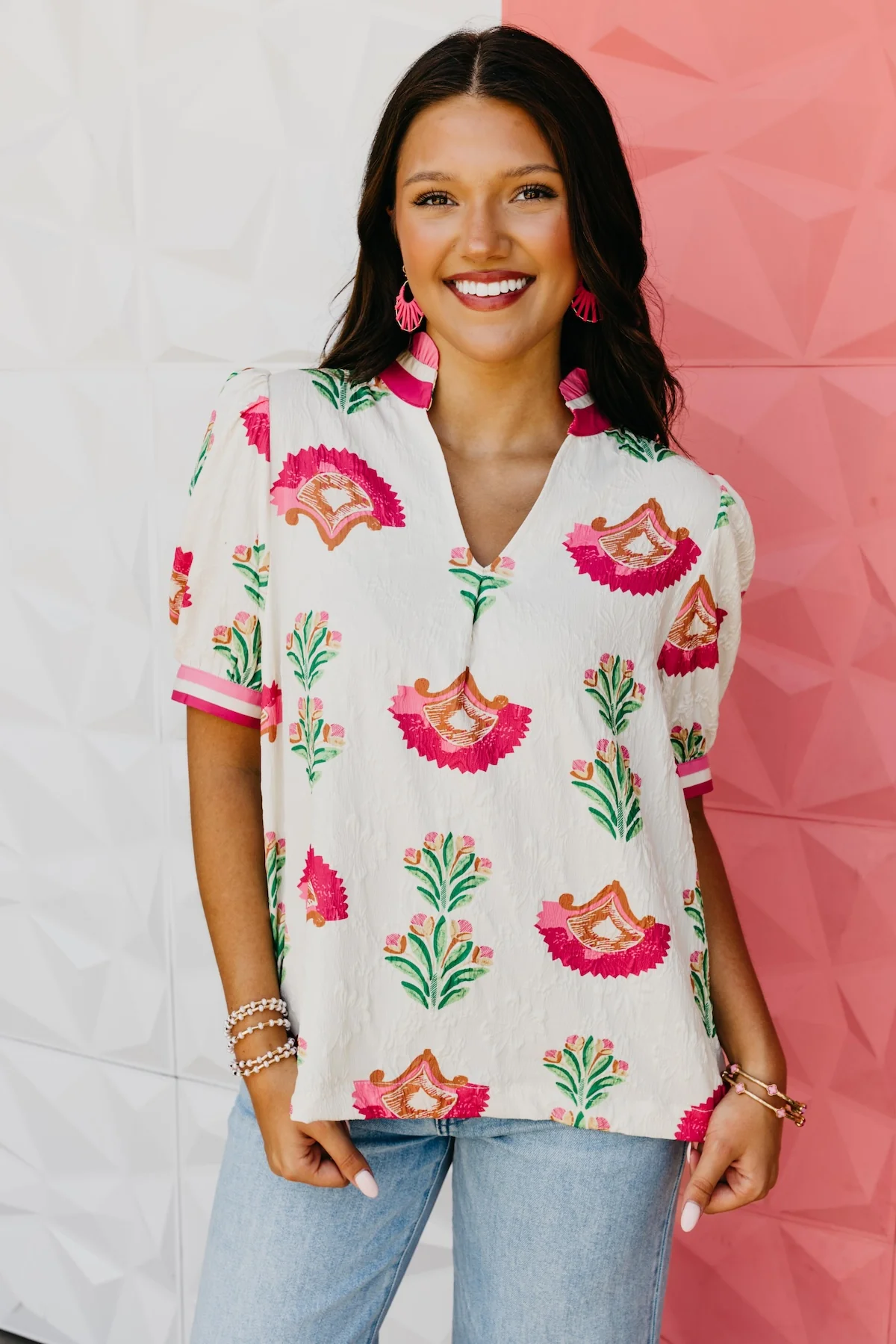 The Kelsey Floral Crepe Top - Image 7