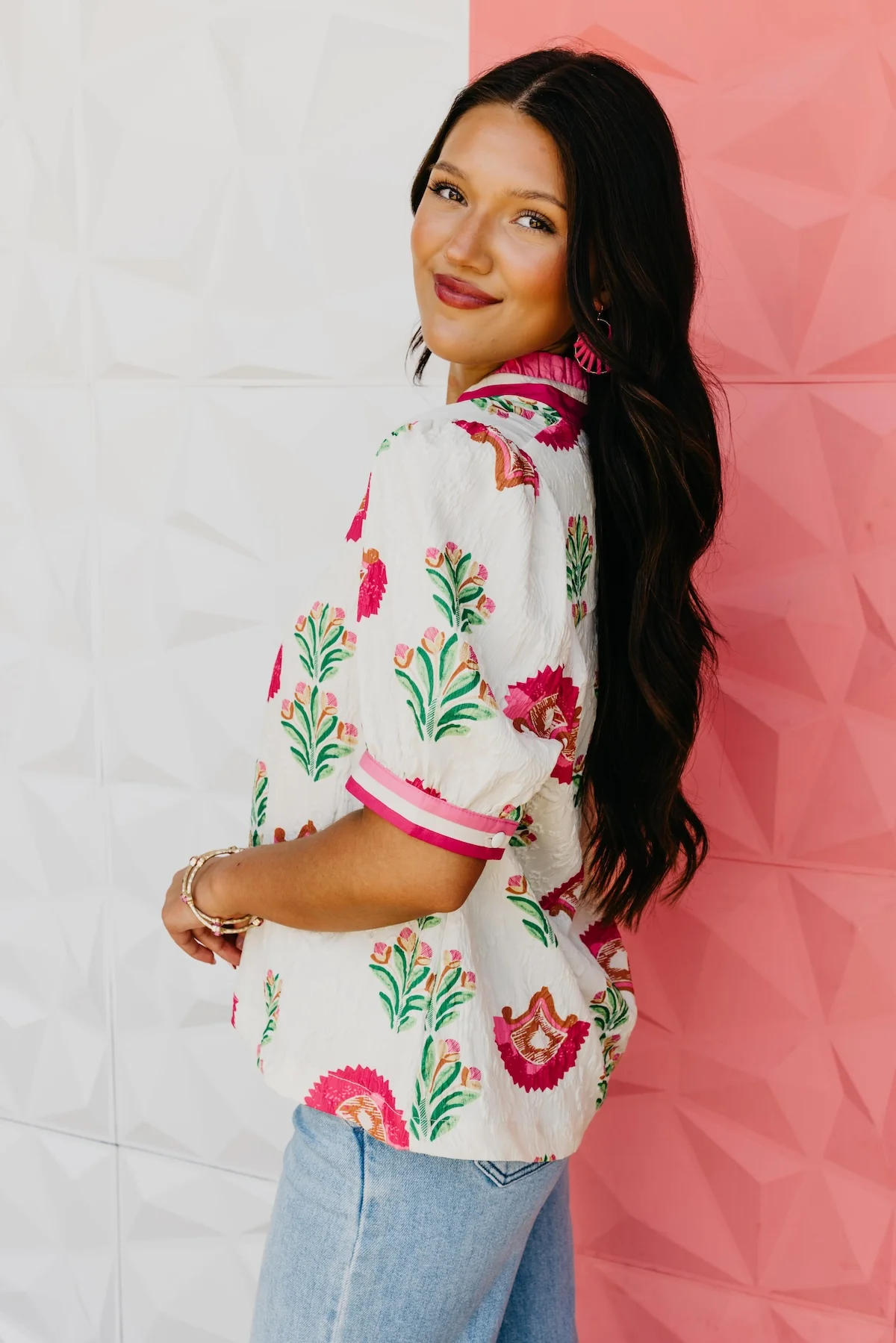 The Kelsey Floral Crepe Top - Image 8