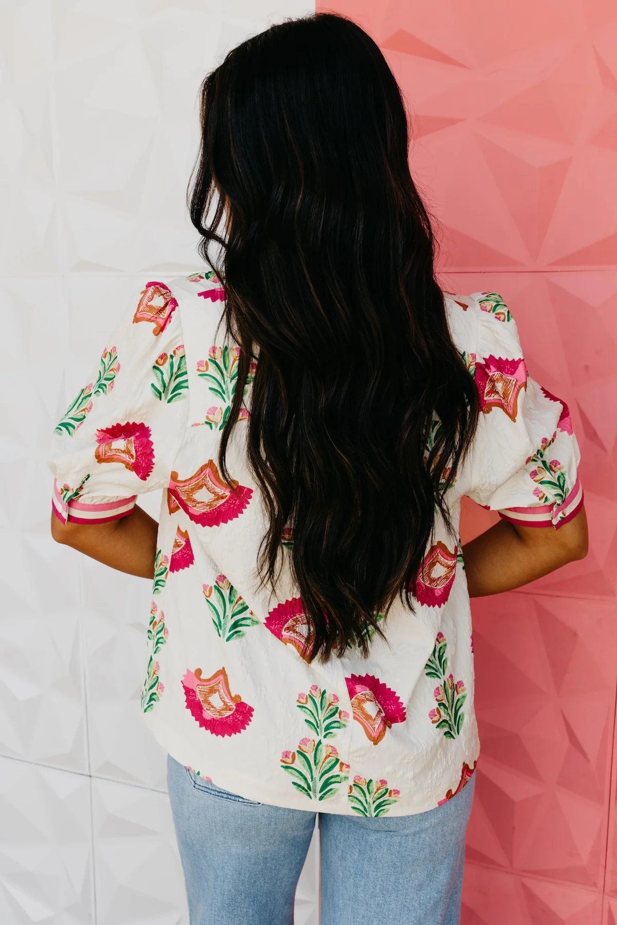 The Kelsey Floral Crepe Top - Image 9