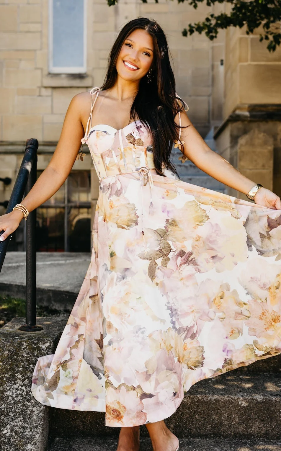The Kendrick Floral Corset Midi Dress - Image 10