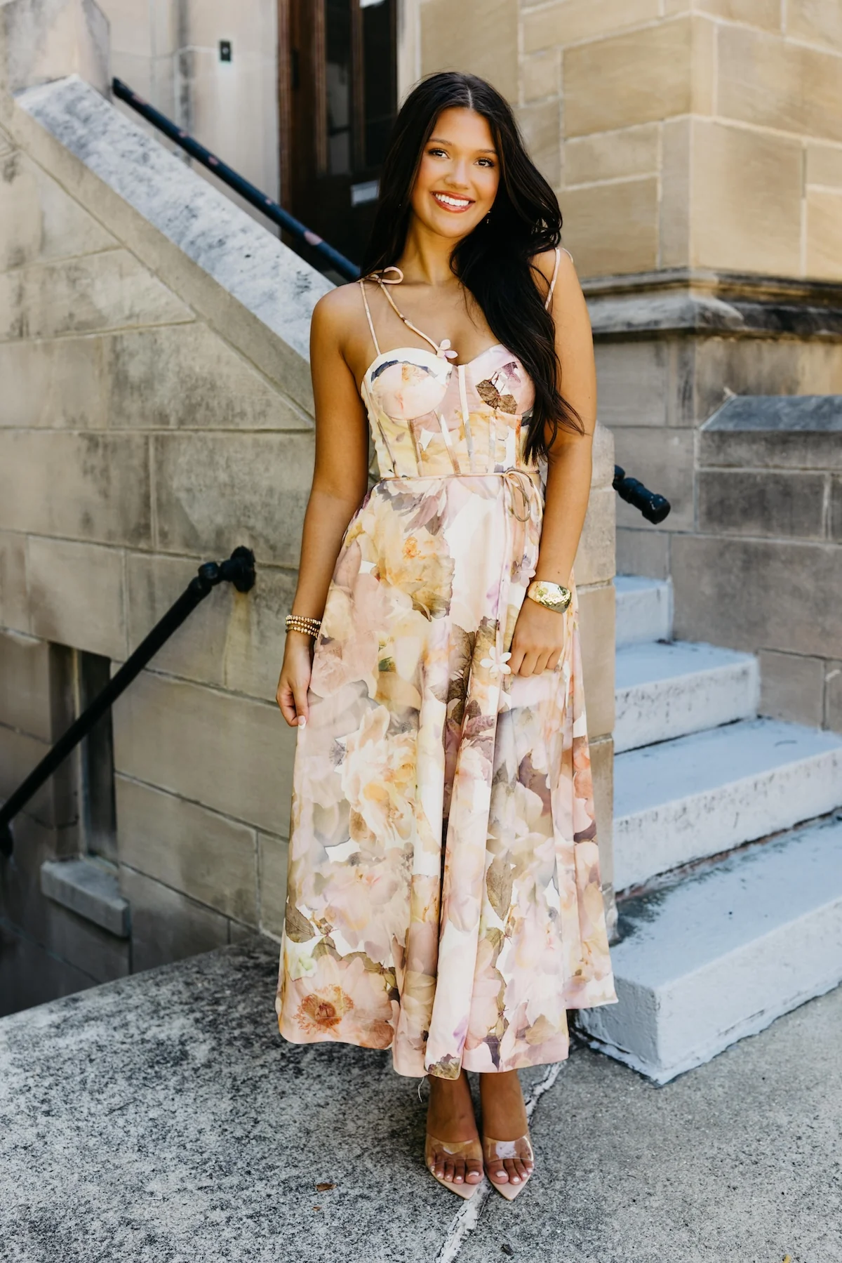 The Kendrick Floral Corset Midi Dress - Image 4