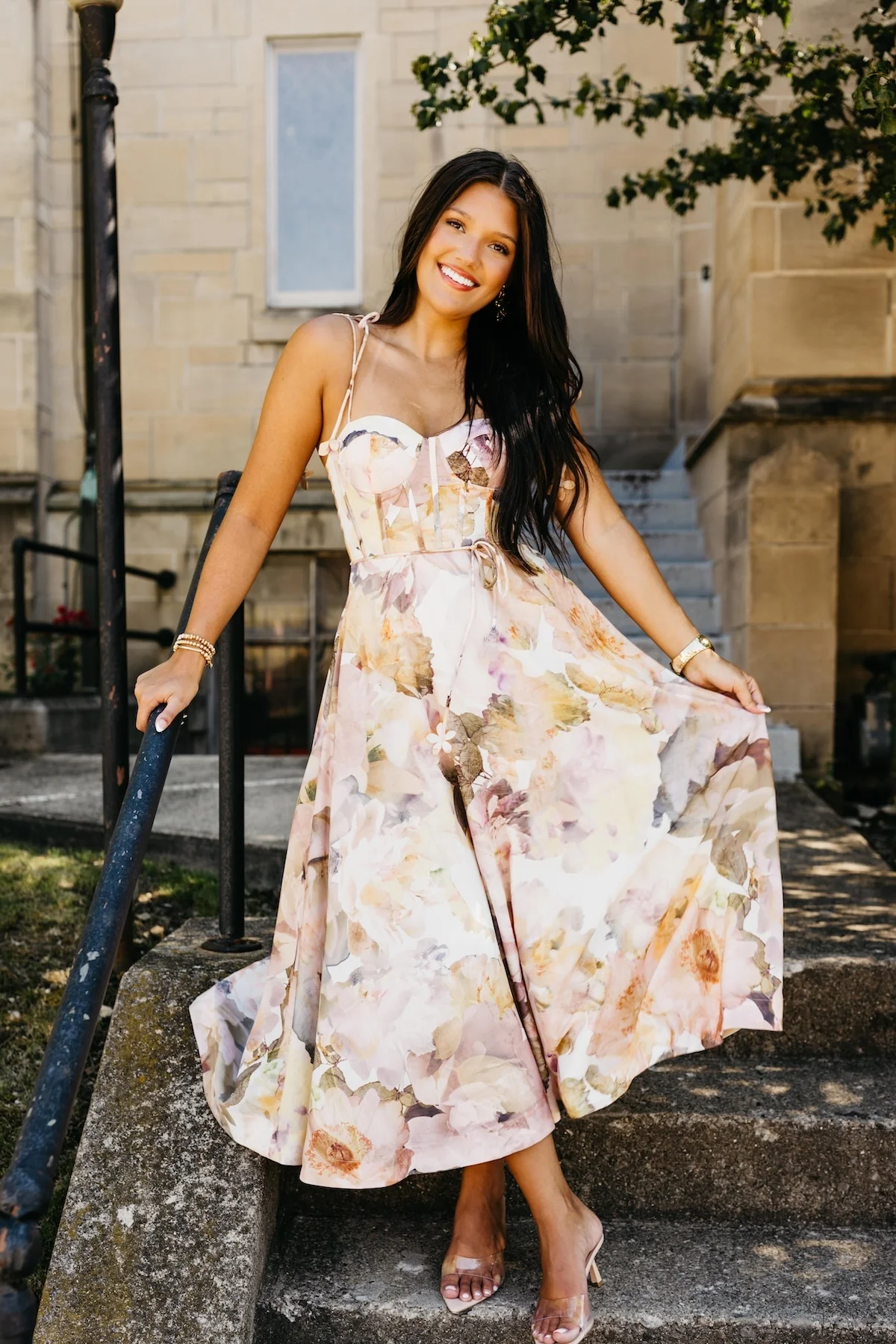 The Kendrick Floral Corset Midi Dress - Image 5