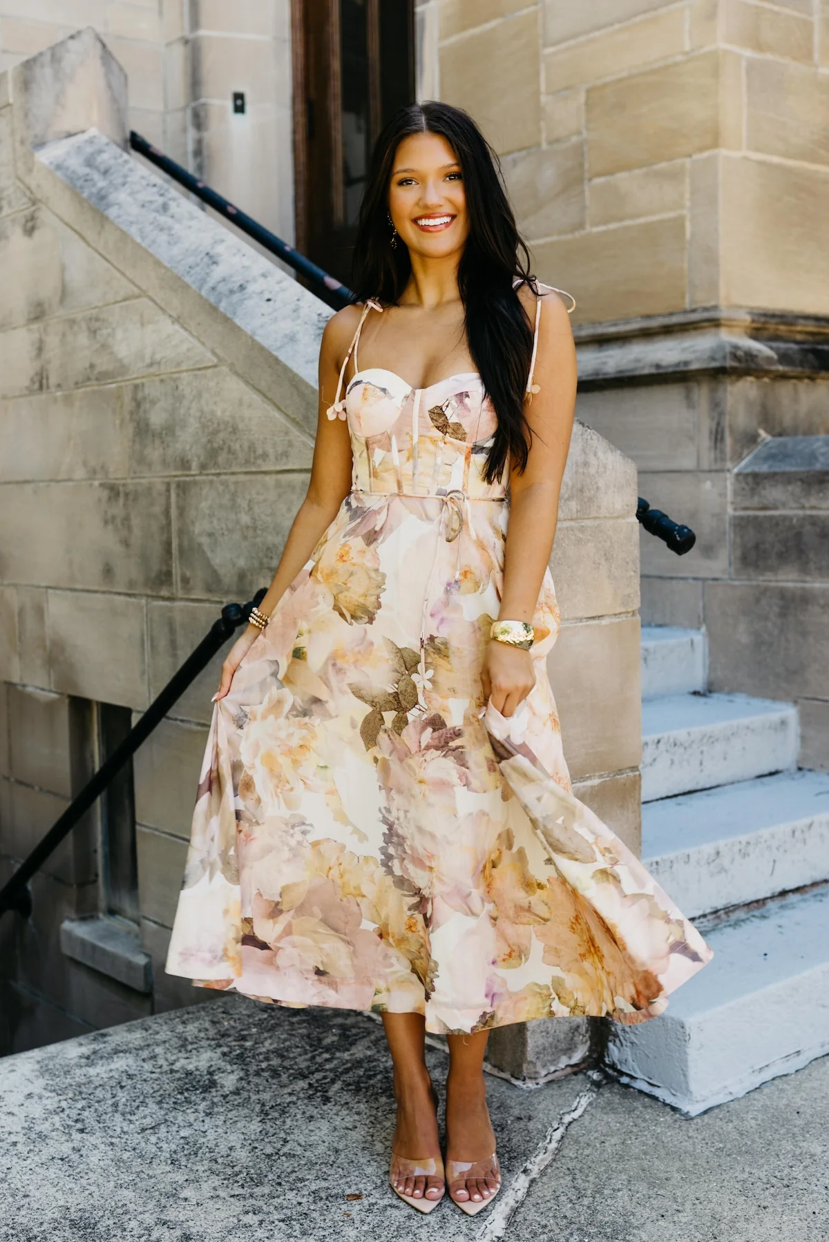 The Kendrick Floral Corset Midi Dress - Image 6