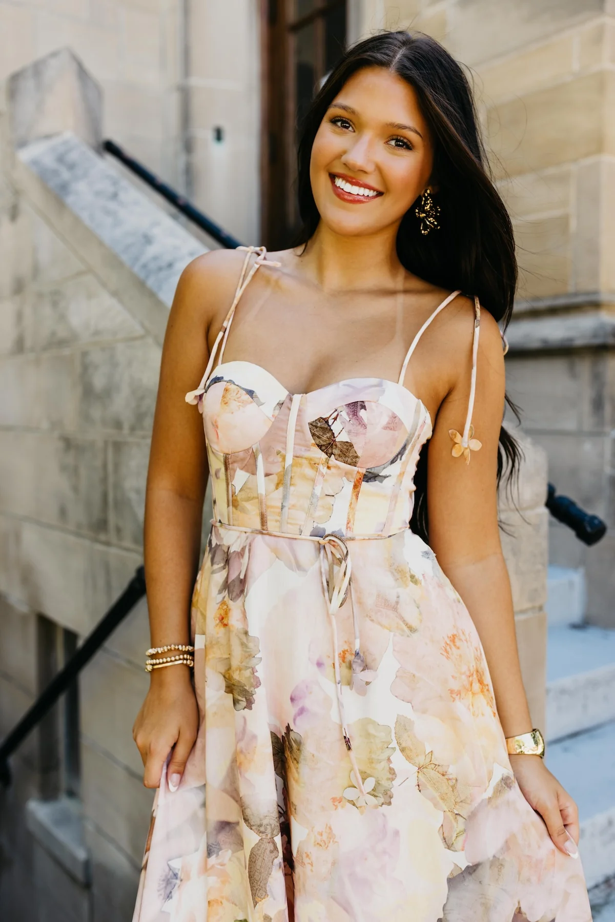 The Kendrick Floral Corset Midi Dress - Image 7