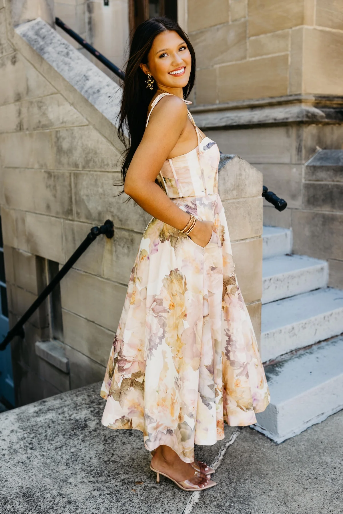 The Kendrick Floral Corset Midi Dress - Image 8
