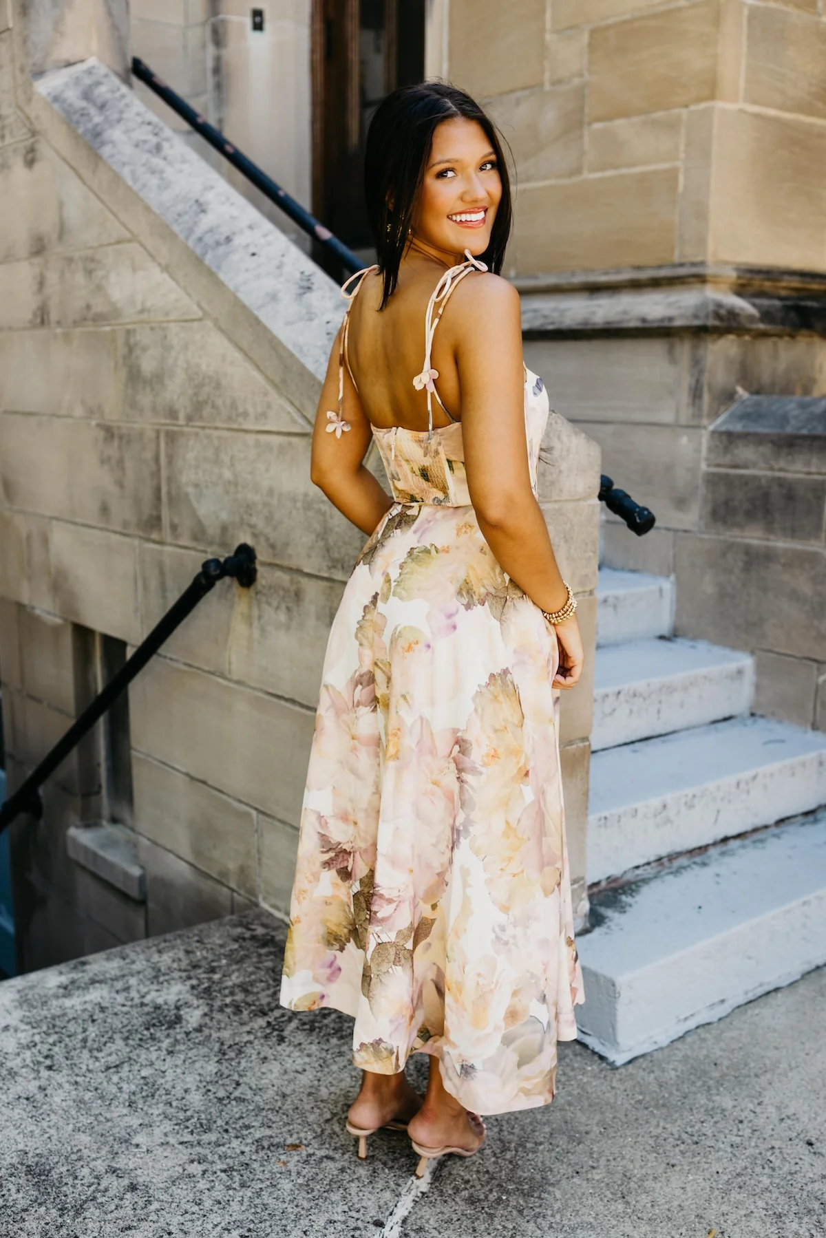 The Kendrick Floral Corset Midi Dress - Image 9