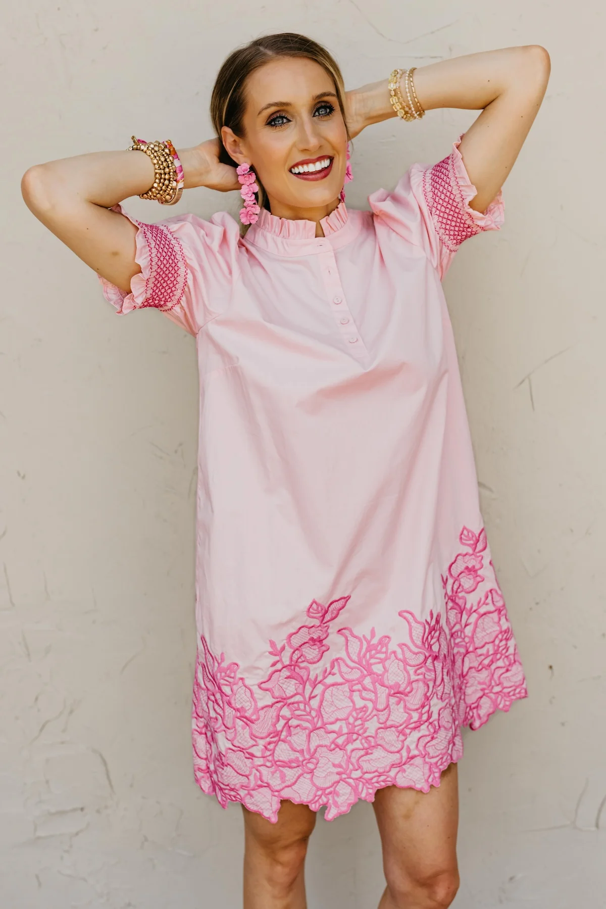 The Kensley Embroidered Mini Dress - Image 10