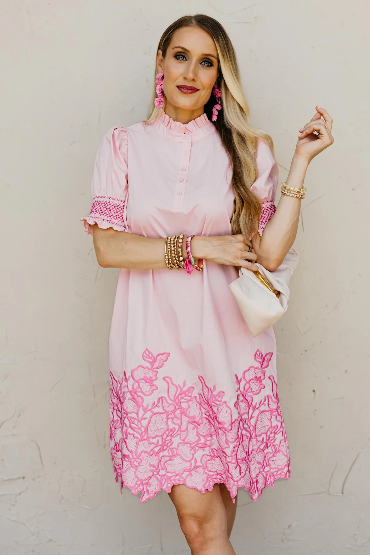 The Kensley Embroidered Mini Dress - Image 5
