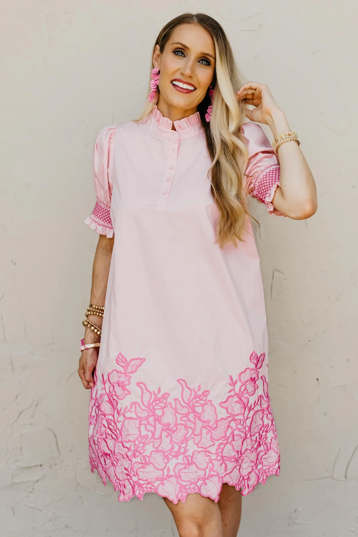 The Kensley Embroidered Mini Dress - Image 6