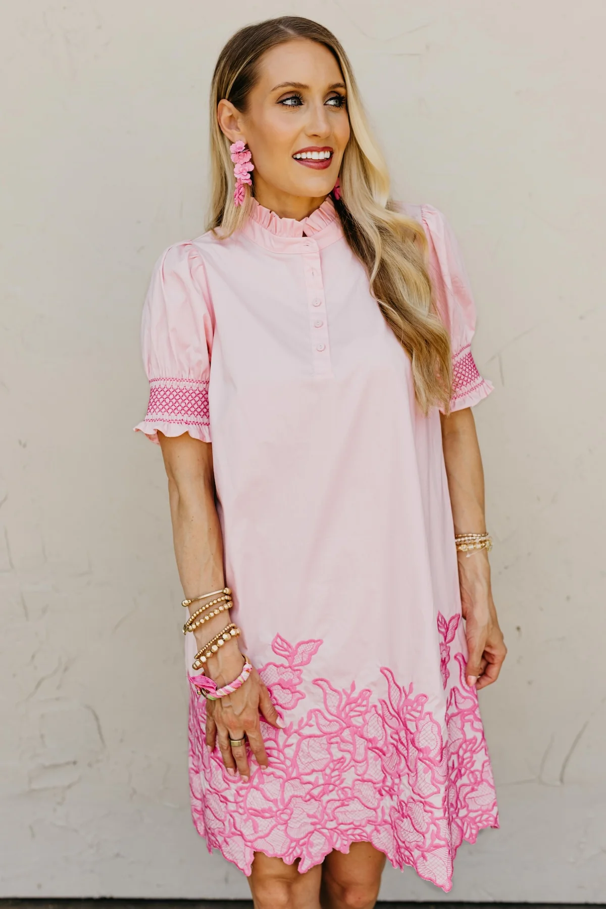 The Kensley Embroidered Mini Dress - Image 7