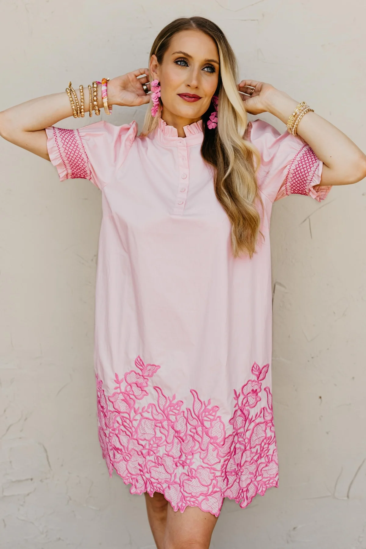 The Kensley Embroidered Mini Dress - Image 8