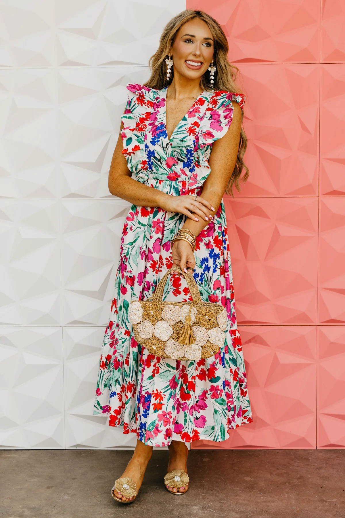 The Kivia Floral Poplin Midi Dress - Image 6