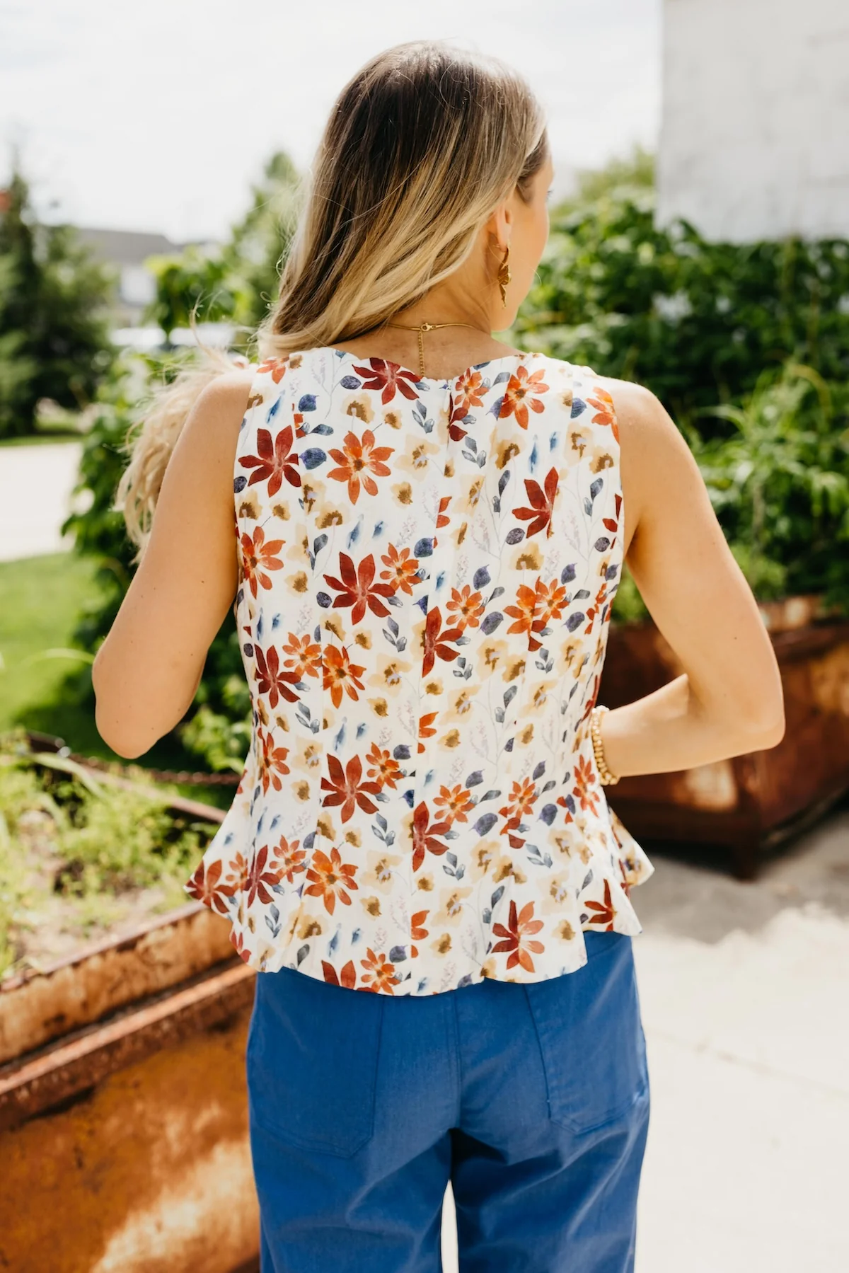 The Kolton Floral Peplum Top - Image 8