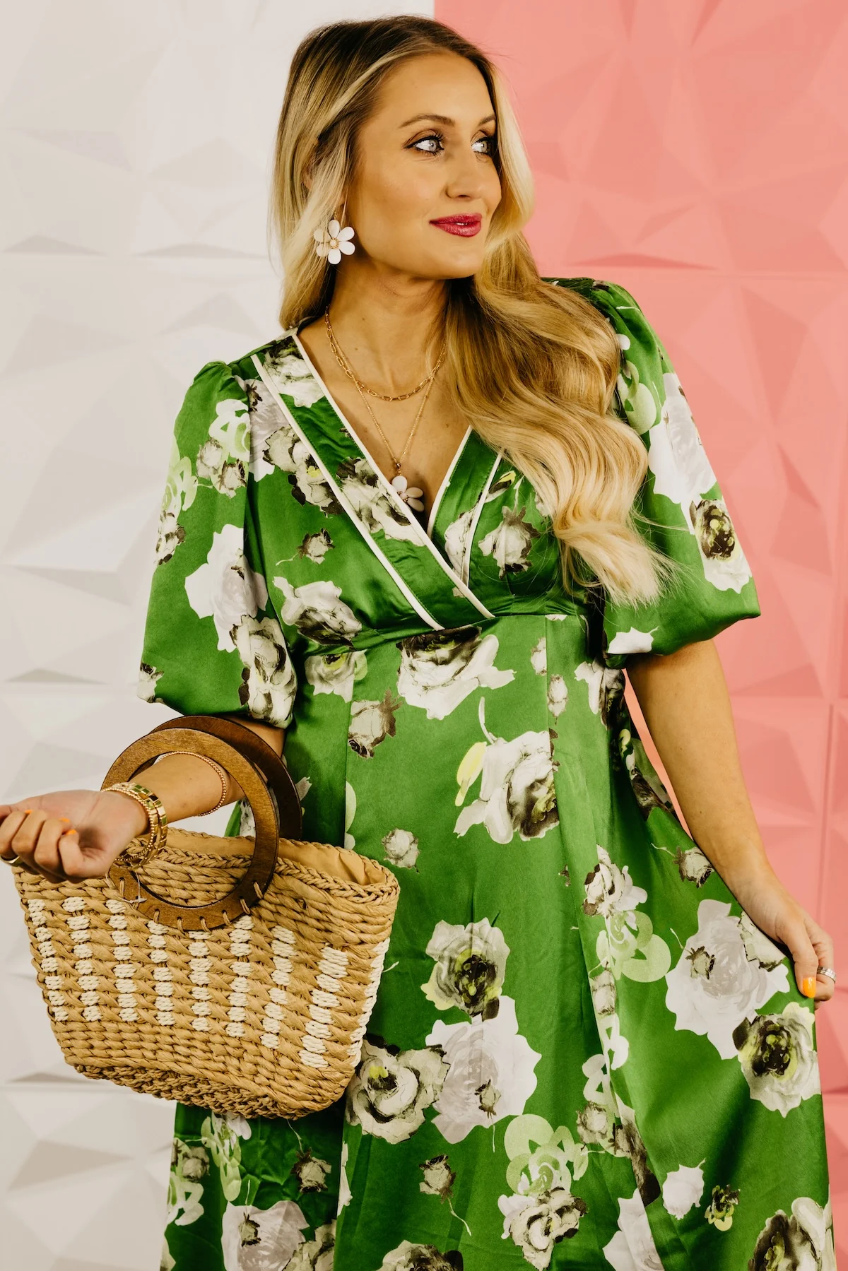 The Korie Floral Contrast Maxi Dress - Image 2