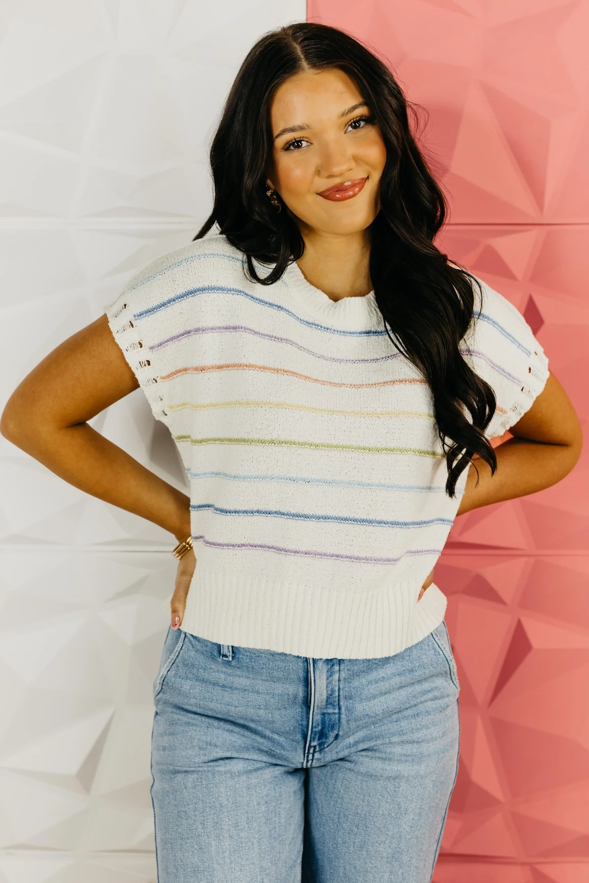 The Krysten Stripe Sleeve Sweater - Image 8