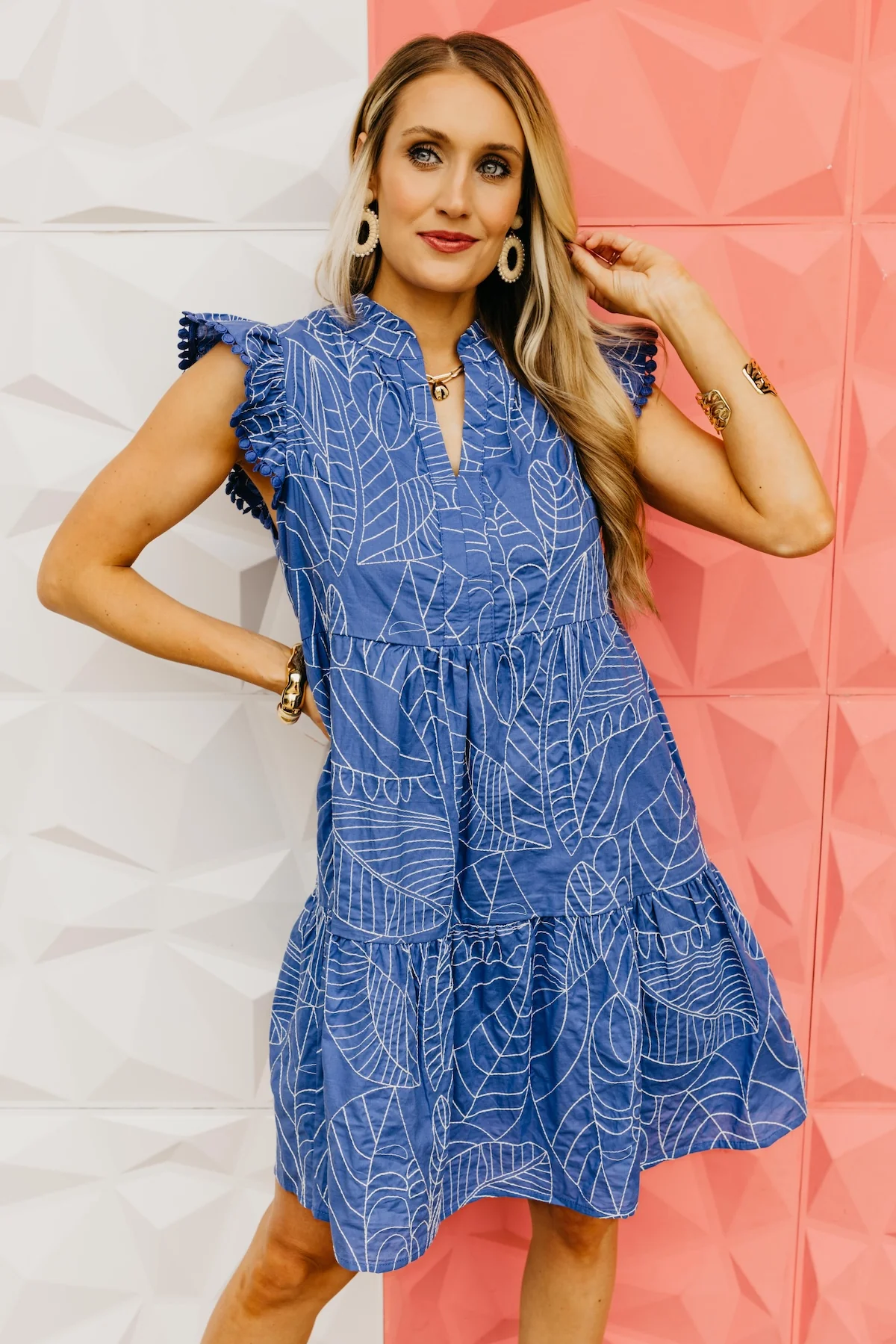 The Kyla Embroidered Mini Dress - Image 5