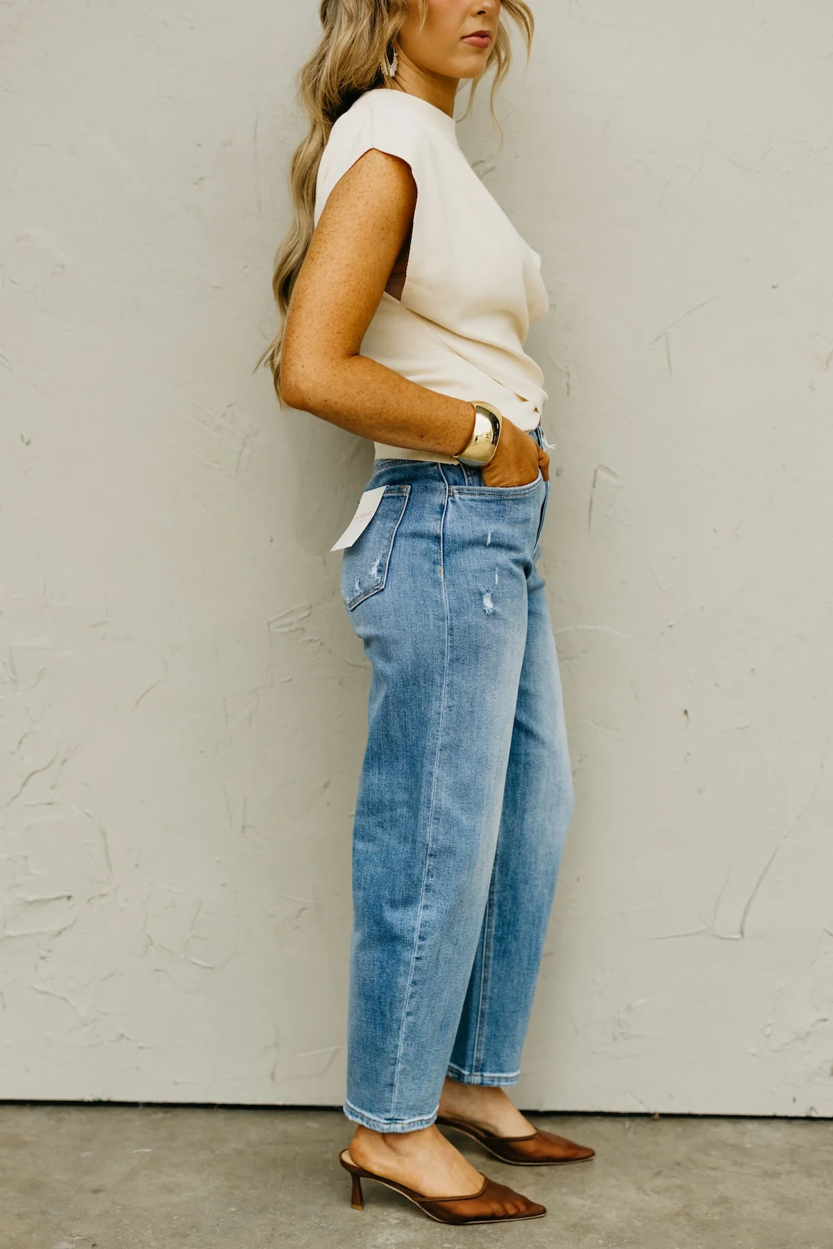 Lovervet by Vervet Denim | The Kyle High Rise Barrel Leg Denim - Image 4