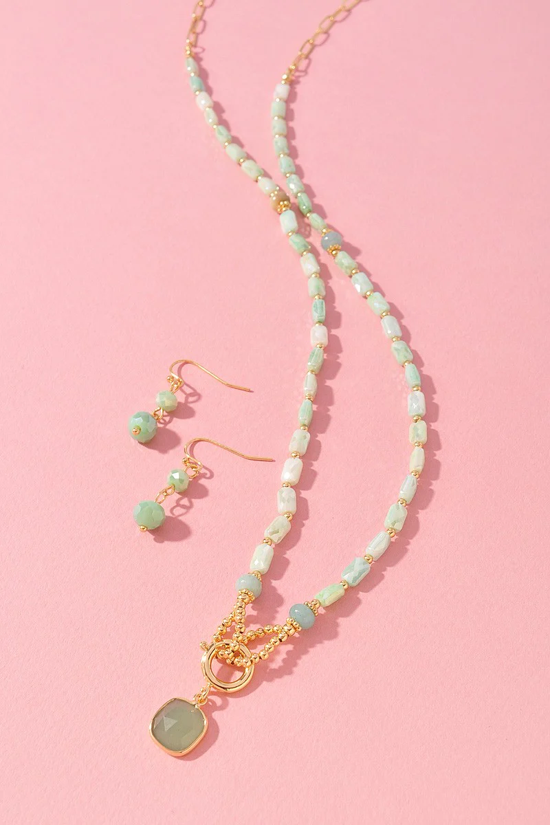 The Kylee Bead Longline Necklace Set