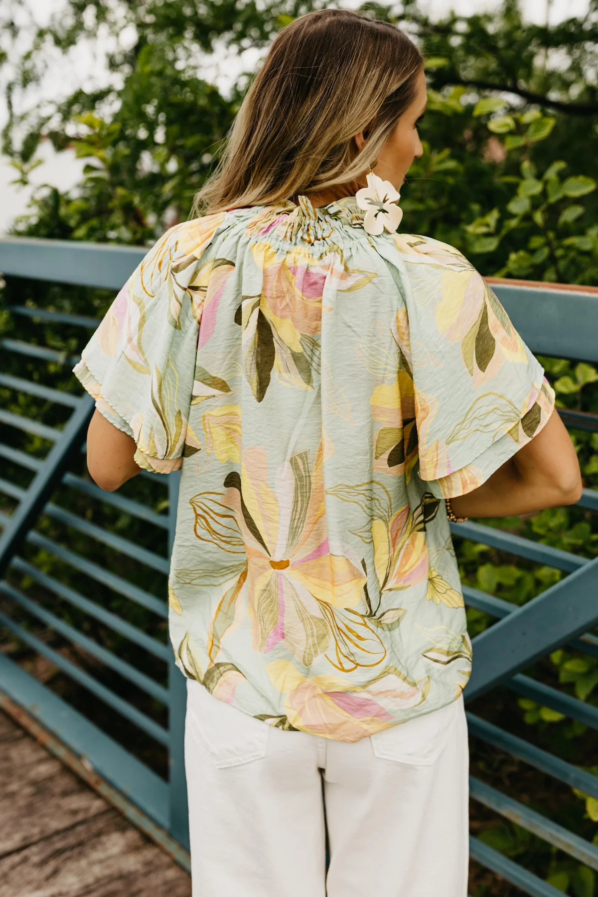The Kyson Floral Tie Top - Image 9