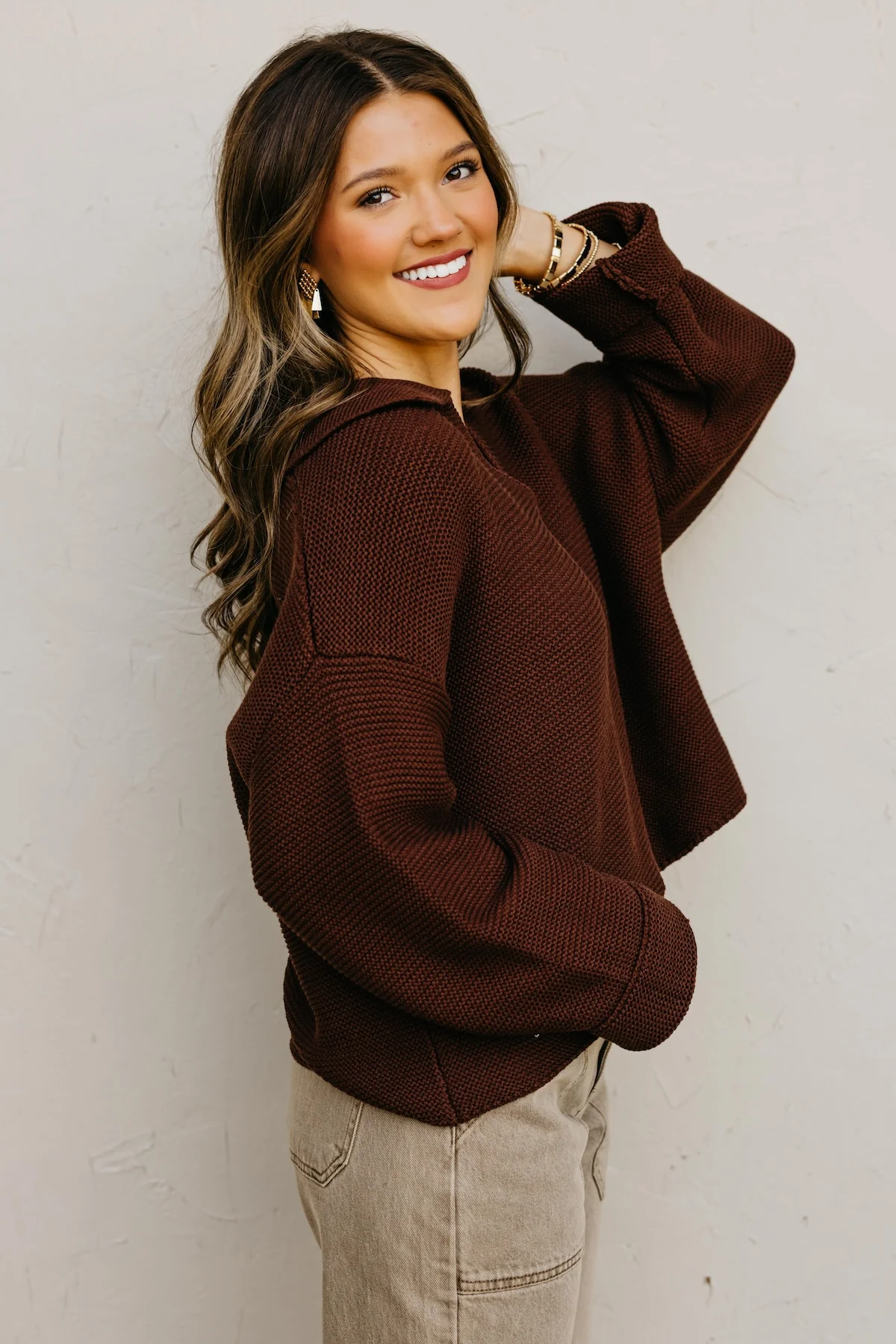 The Lala Collar V Neck Sweater - Image 11