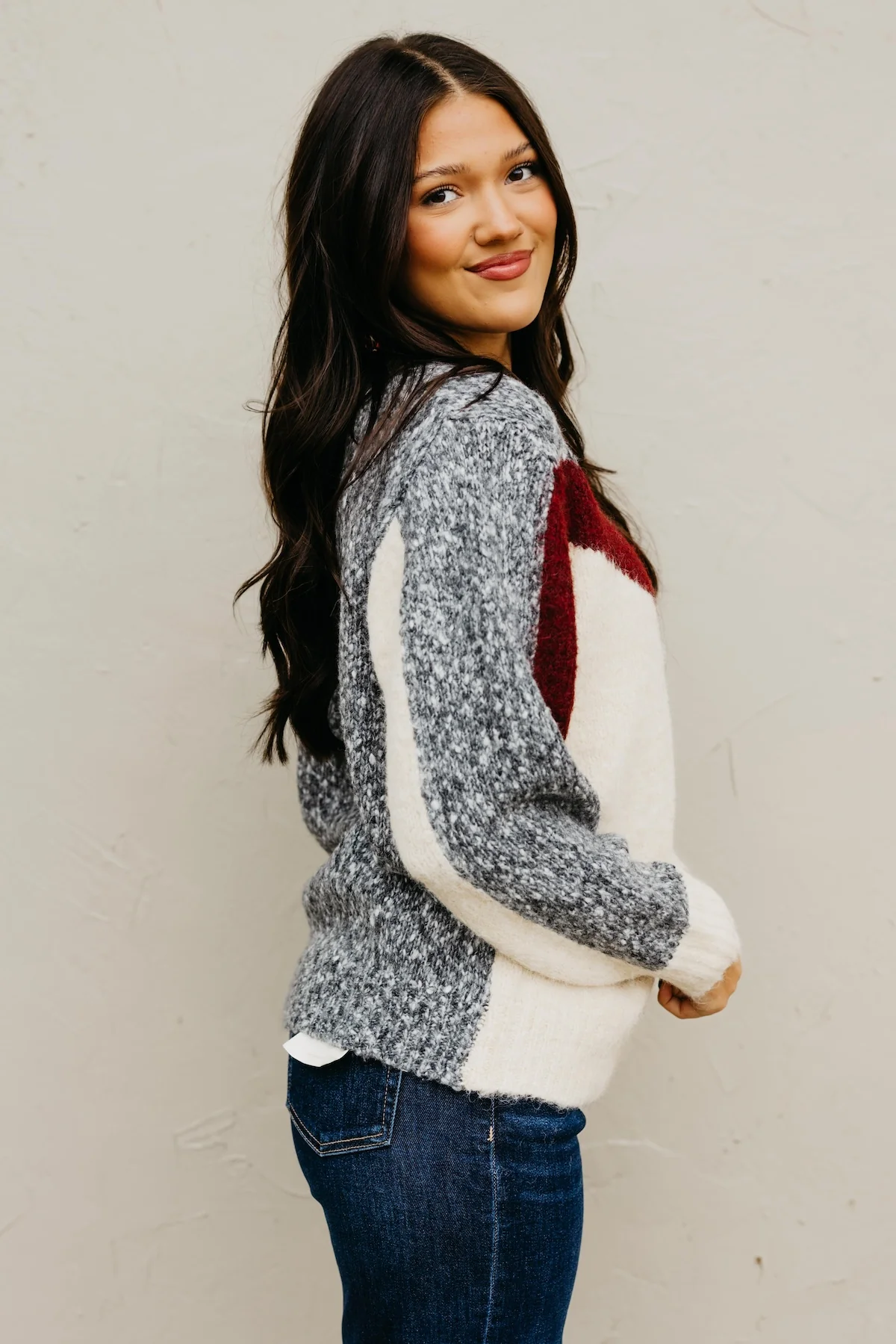 The Lana Aspen Chevron Colorblock Sweater - Image 9