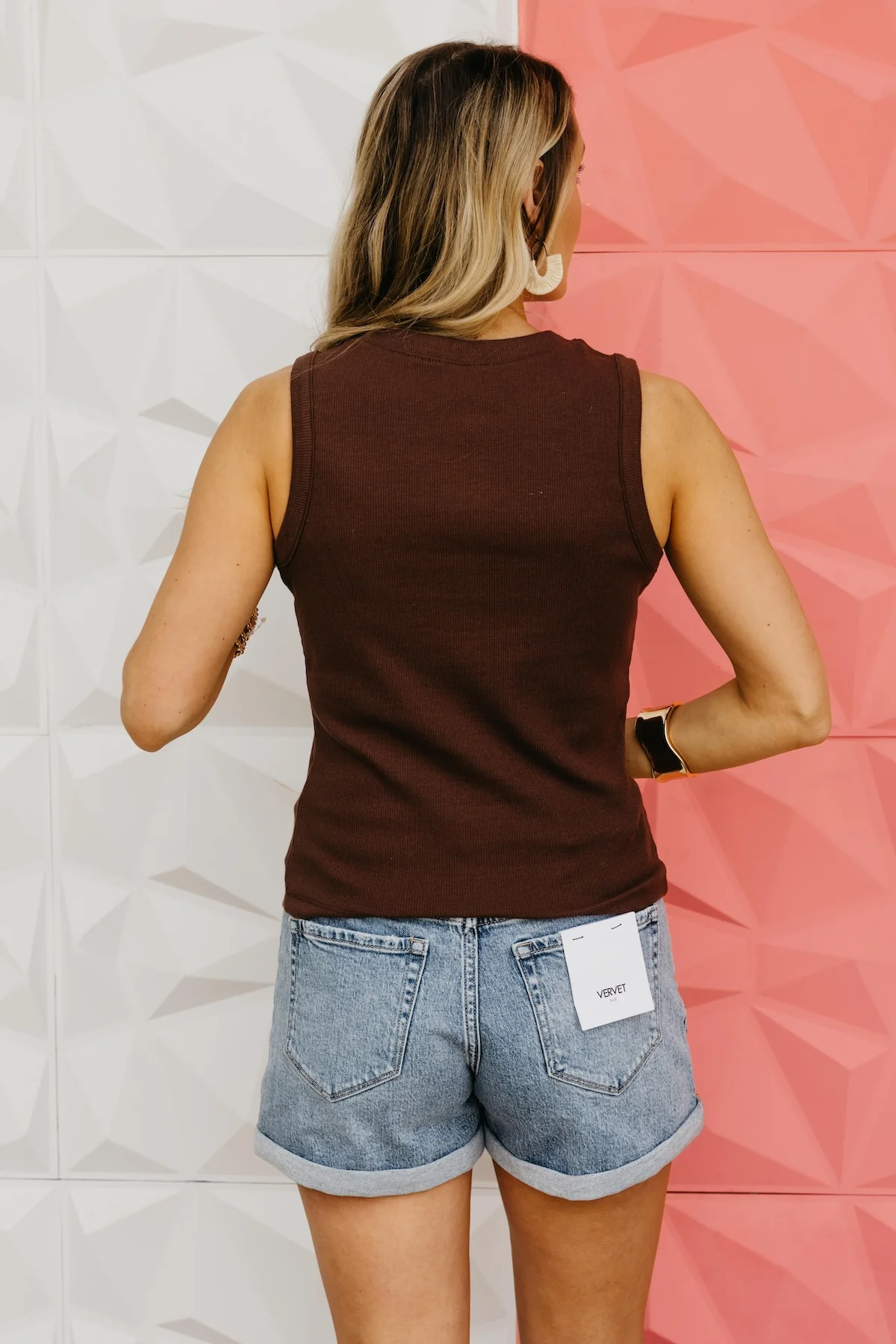 The Leia Ribbed Button Down Tank Top - Image 7