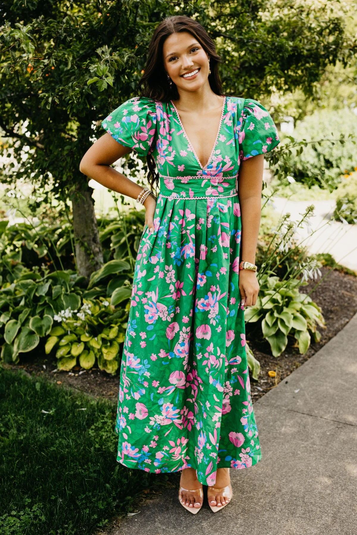 The Leighton Deep V Maxi Dress - Image 4